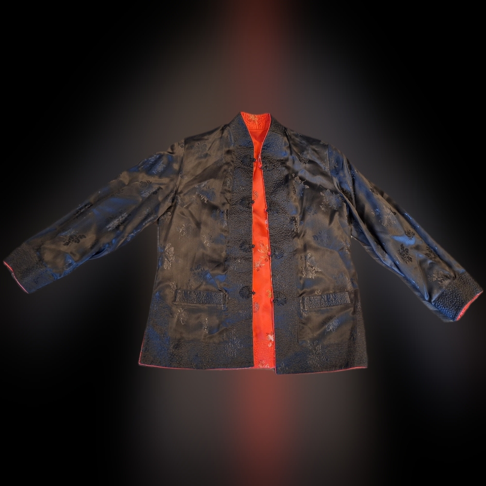 Reversible Asian Silk Jacket- Medium - image 3